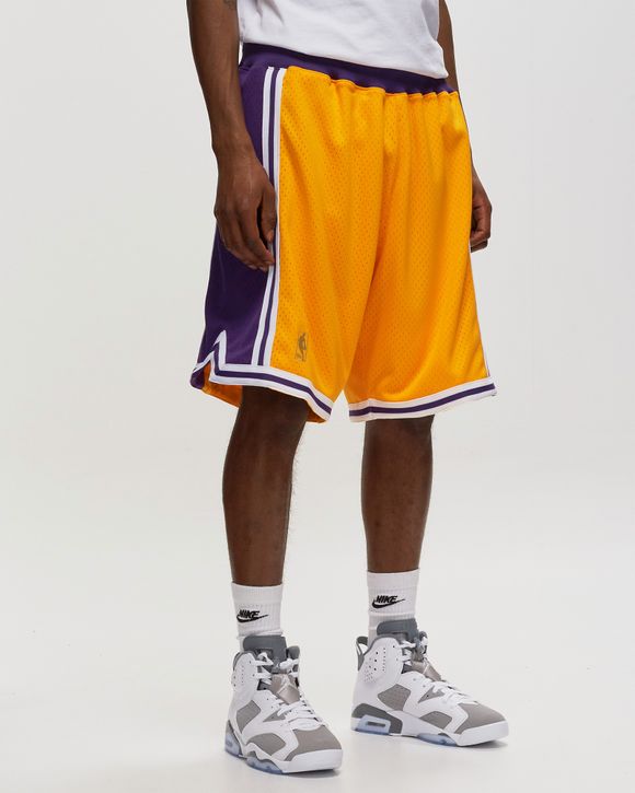 Los Angeles Lakers Black Team Colour Swingman Short By Mitchell & Ness -  Mens