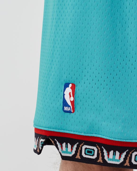 Shop Mitchell & Ness Vancouver Grizzlies 1996 Road Swingman Shorts  SMSHGS18259-VGRTEAL96 blue