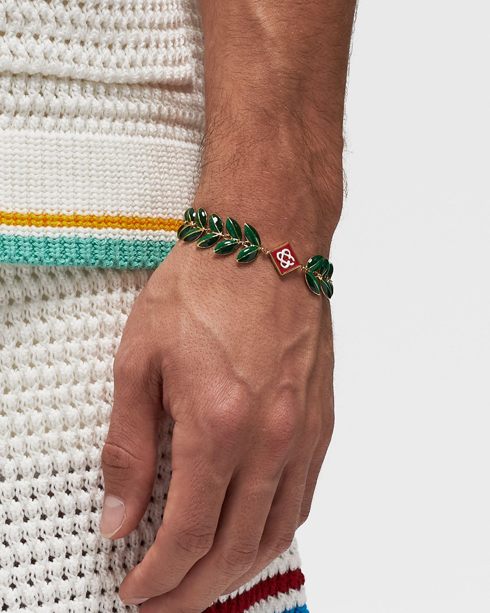 Casablanca LAUREL LEAF BRACELET Green | BSTN Store
