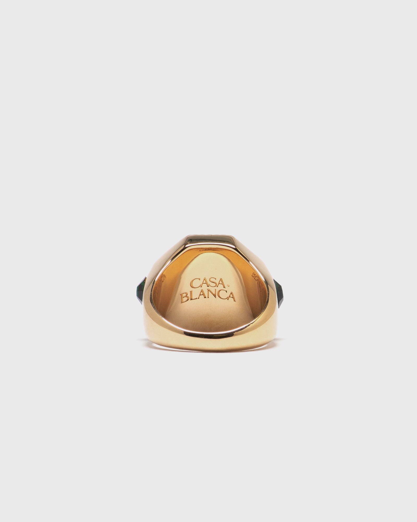 GOLD PLATED MONOGRAM RING