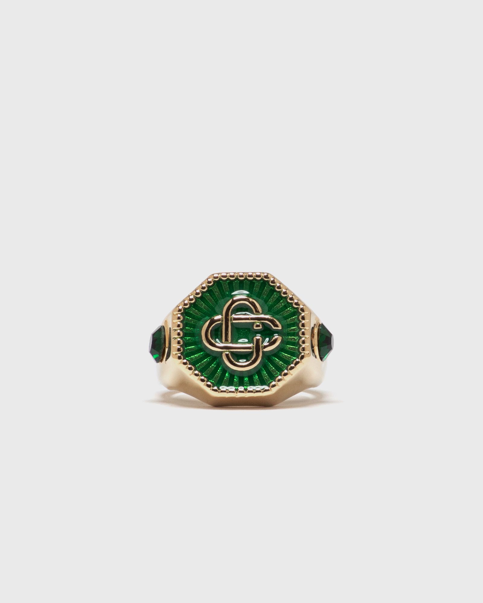 GOLD PLATED MONOGRAM RING