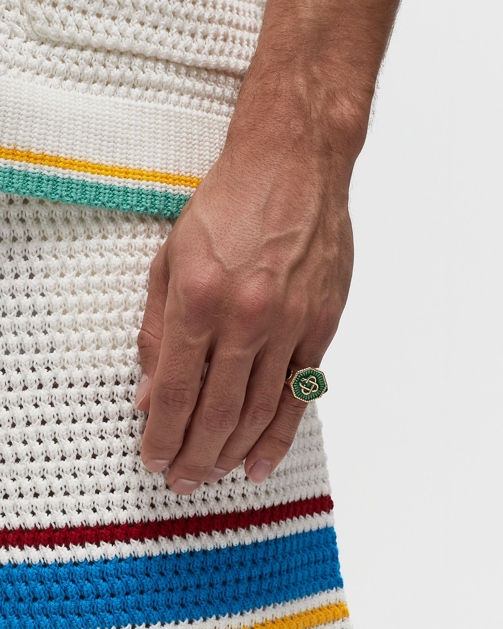 GOLD PLATED MONOGRAM RING