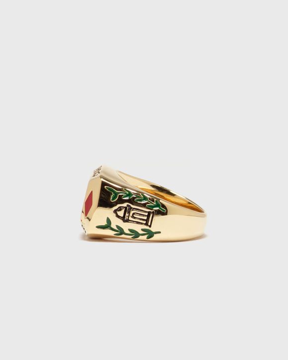 【CASABLANCA】TENNIS CLUB リング Casablanca Men's Tennis Club Ring in Gold Casablanca