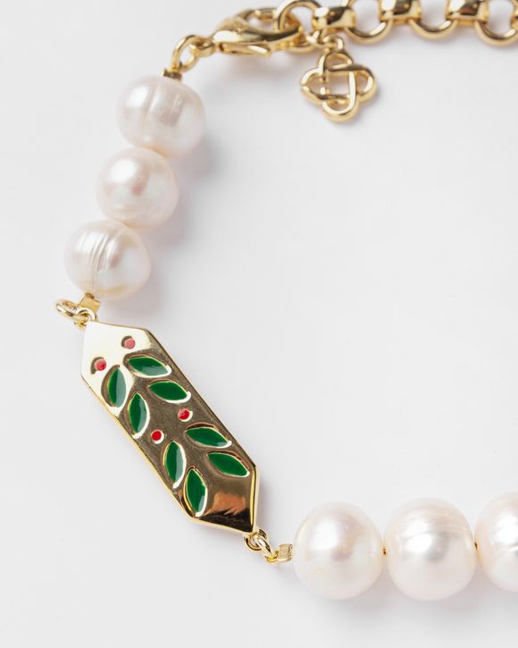 Casablanca LAUREL PEARL BRACELET Orange | BSTN Store