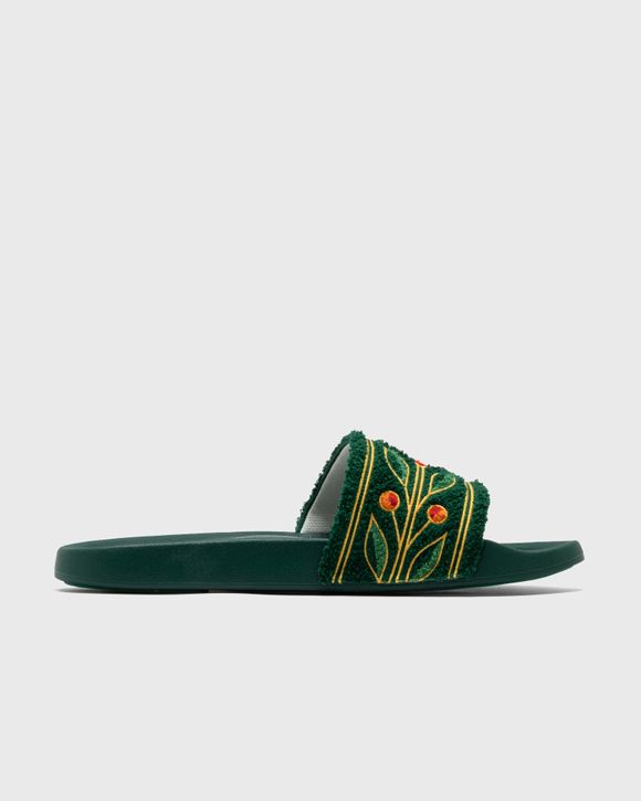 EMBROIDERED TERRY SLIDER