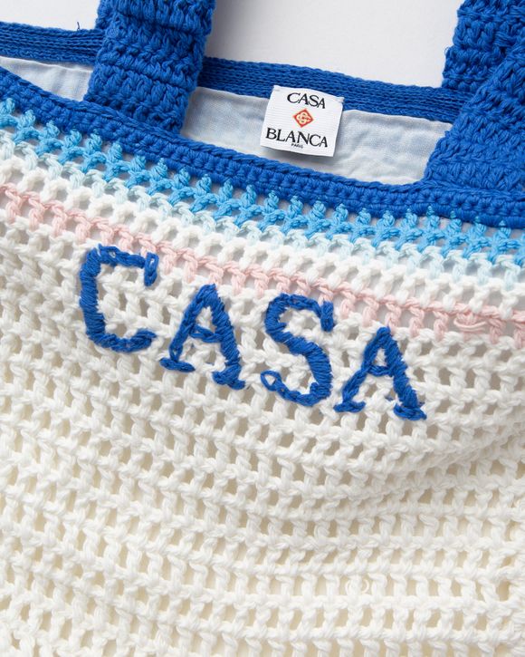 トートバッグ Casablanca SS25 CROCHET BAG (APS25 BAG 121 01BLUEGRADIENT) Gothic Crochet Bag - CASABLANCA - Russocapri