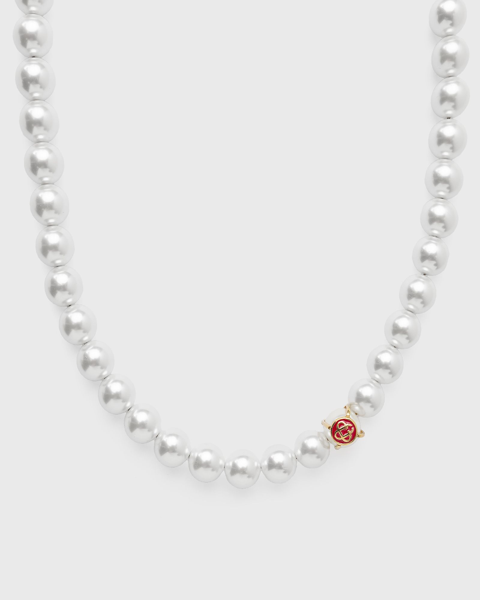 LOGO PEARL NECKLACE