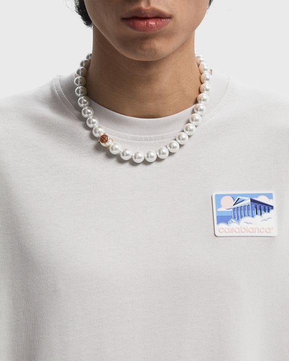 アクセサリーその他 CASABLANCA Woman Jewel Pearl APS25JW26001 GOLD PEARL Casablanca LOGO PEARL NECKLACE Gold | BSTN Store