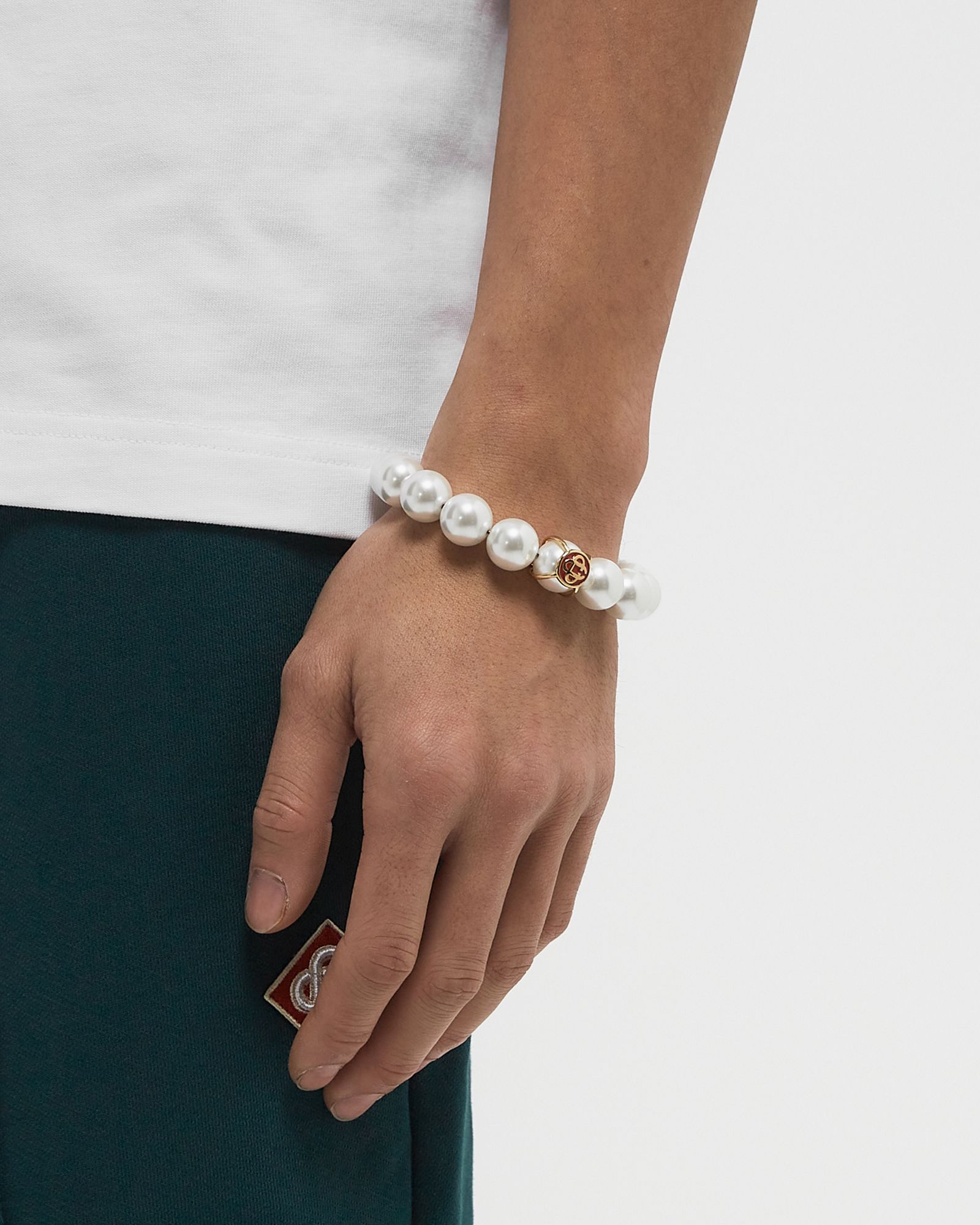LOGO PEARL BRACELET