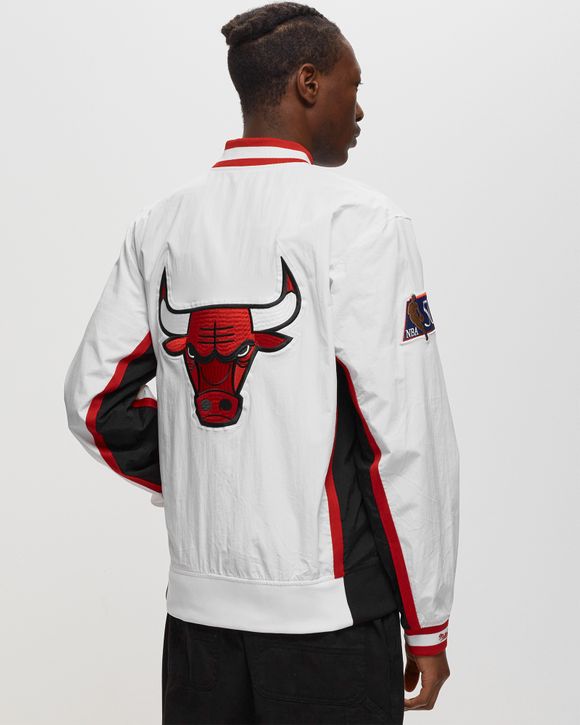 Mitchell & Ness White NBA Chicago Bulls Authentic Warm Up Jacket