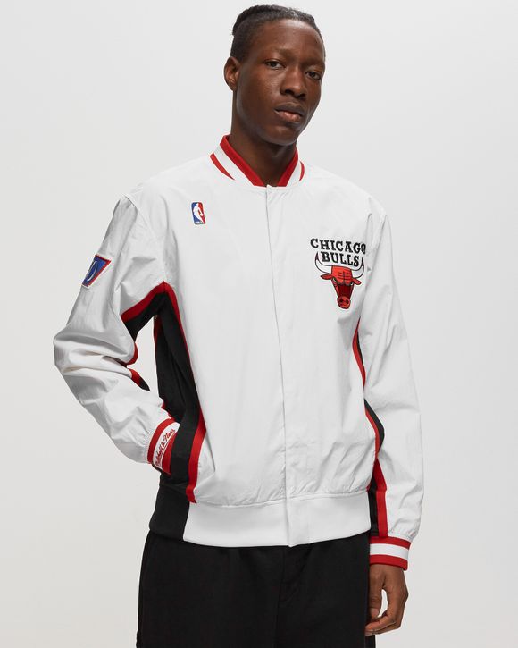 Mitchell & Ness White NBA Chicago Bulls Authentic Warm Up Jacket