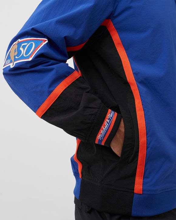 Mitchell and ness knicks warm best sale up jacket