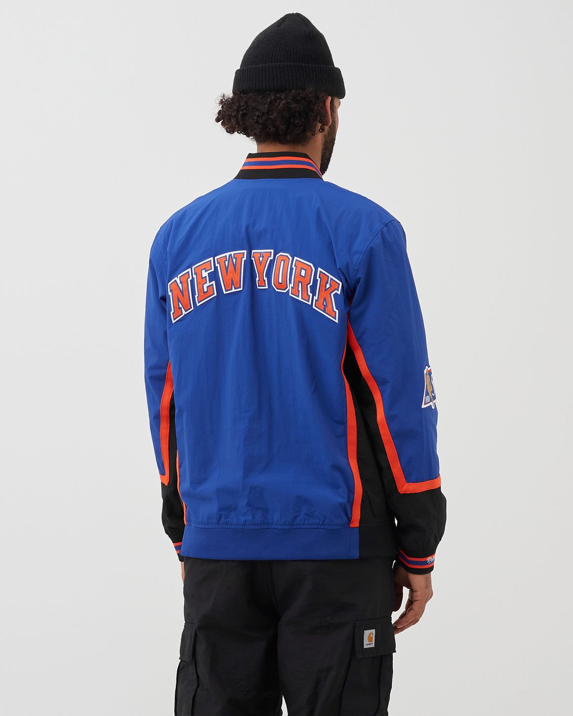 Knicks throwback warm up jacket online