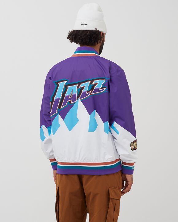 Mitchell Ness NBA Authentic Warm Up Jacket Utah Jazz 1997 98 Purple BSTN Store