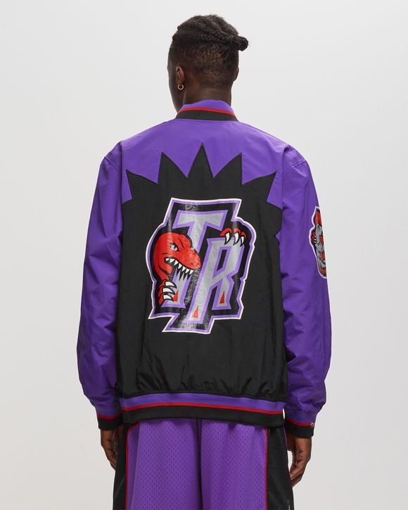 Men's Mitchell & Ness Purple Toronto Raptors Hardwood Classics Authentic Warm-Up Full-Snap Jacket