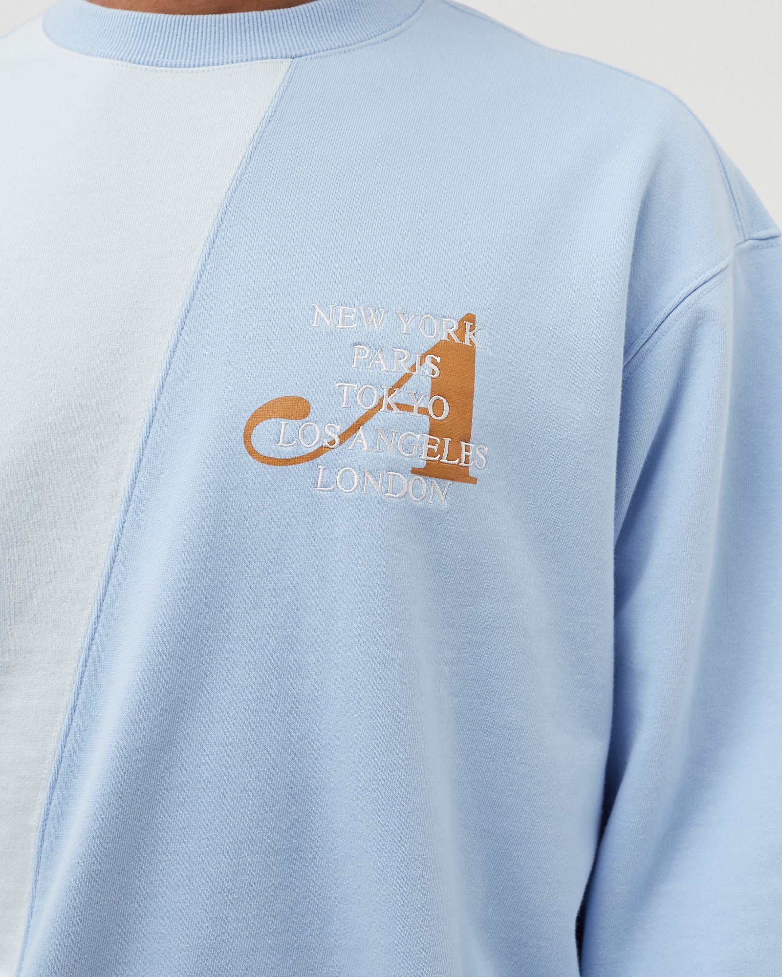 TWO-TONE SPLIT CITY CREWNECK