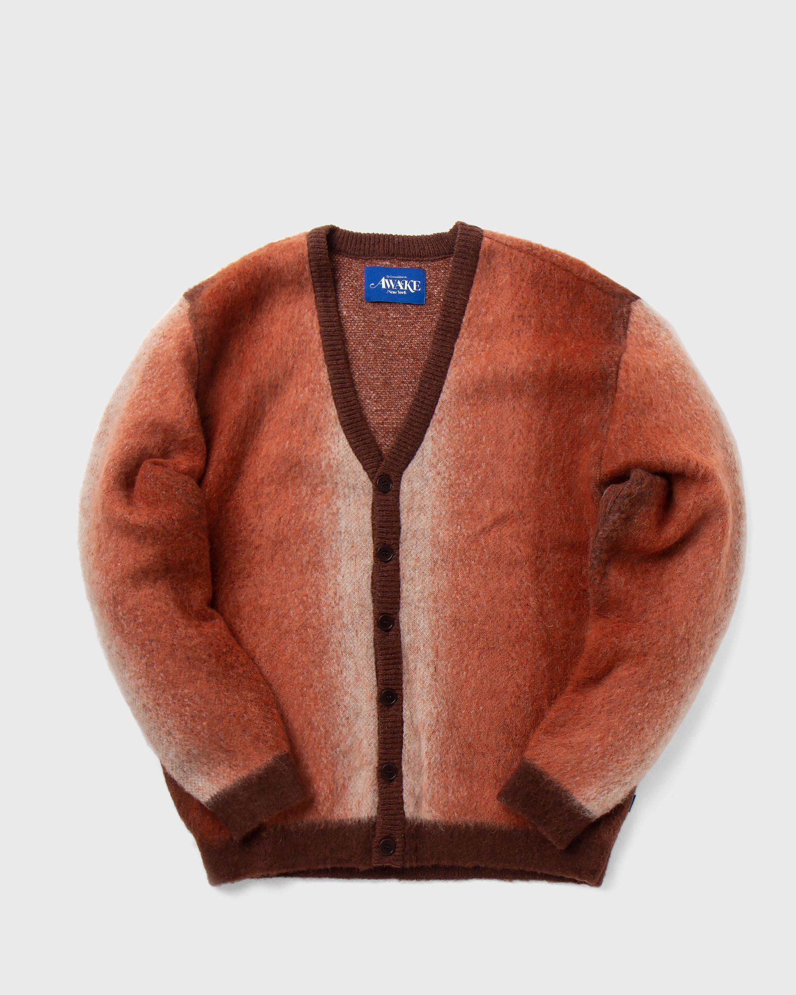 トップス Awake NY Mohair ombre striped cardigan M Awake MOHAIR OMBRE STRIPED CARDIGAN Orange | BSTN Store