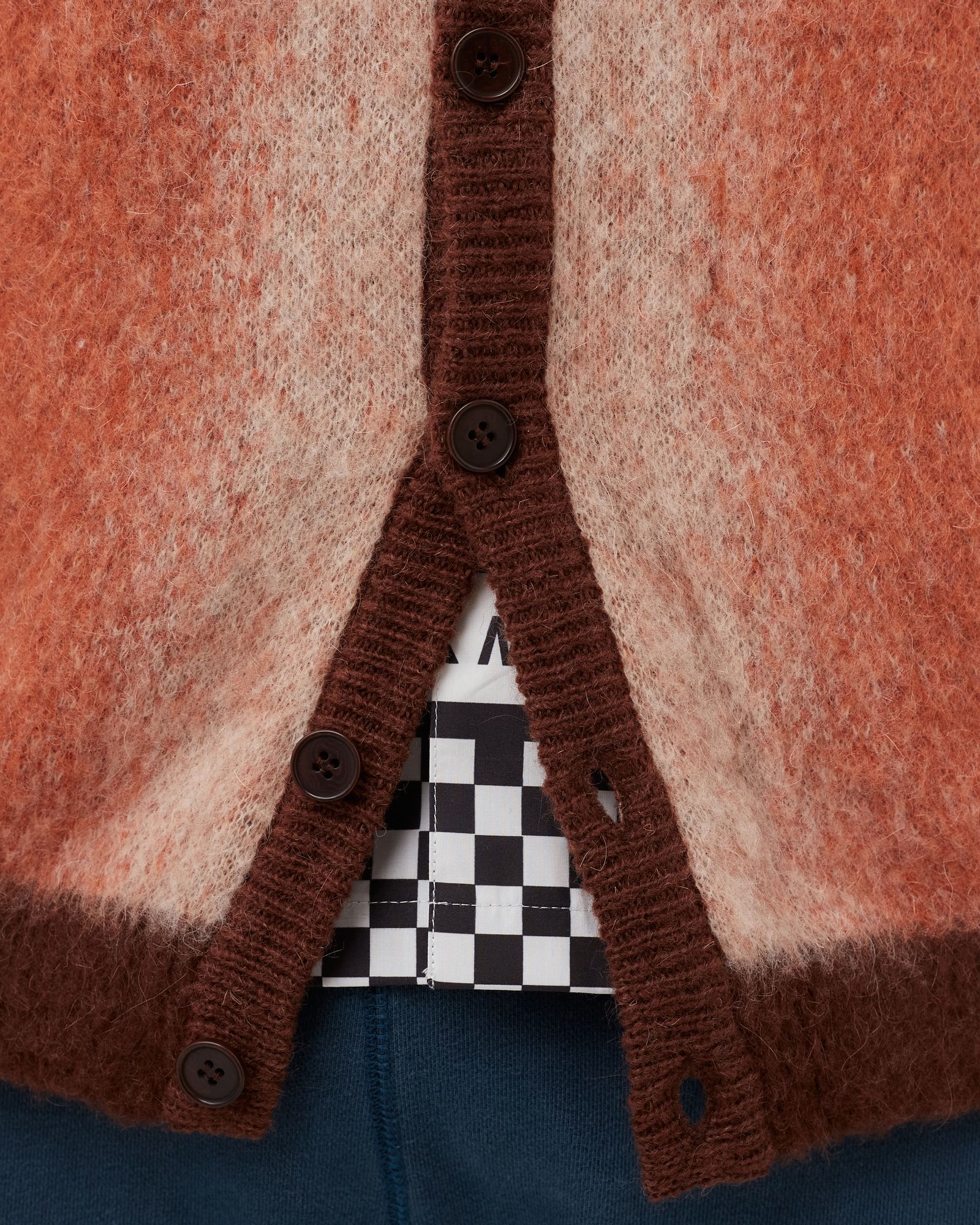 Awake MOHAIR OMBRE STRIPED CARDIGAN Orange | BSTN Store