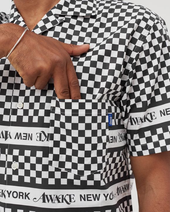 CAMP COLLAR CHECKERBOARD LOGO SHIRT