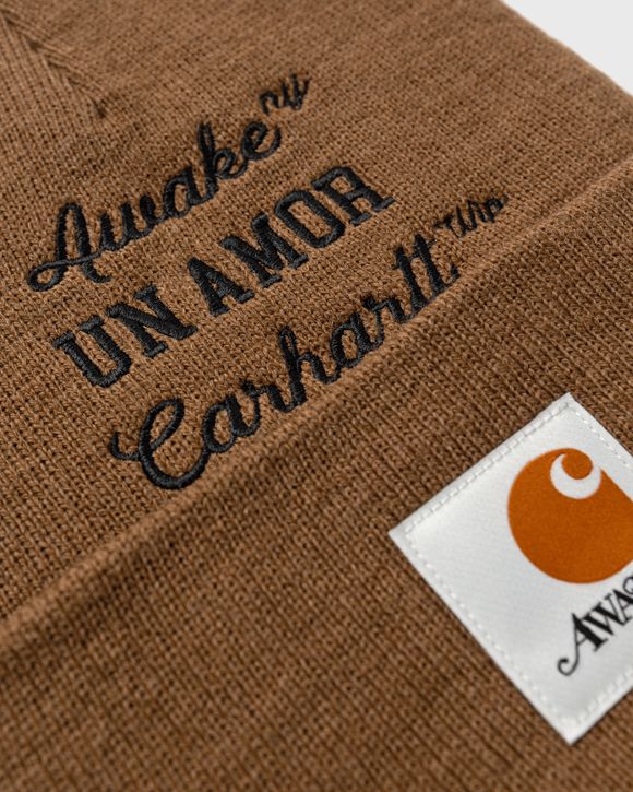 Awake AWAKE NY X CARHARTT WIP UN AMOR BEANIE Brown - HAMILTON BROWN