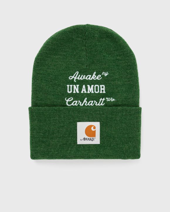 Awake AWAKE NY X CARHARTT WIP UN AMOR BEANIE Green - DARK GREEN