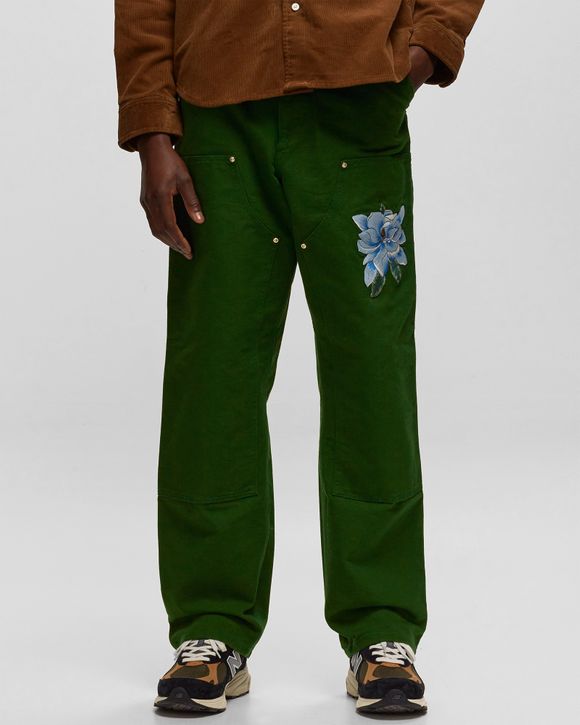 Awake AWAKE NY X CARHARTT WIP DOUBLE KNEE PANT Green - DARK GREEN