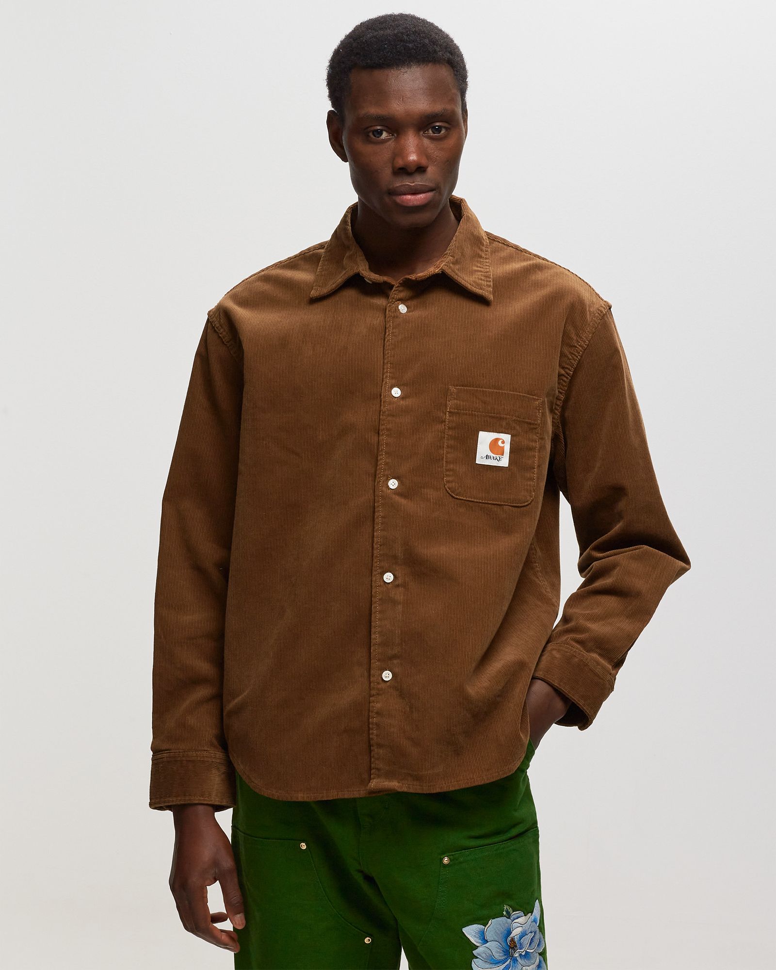 Awake AWAKE NY X CARHARTT WIP COLLARED SHIRT Brown BSTN Store