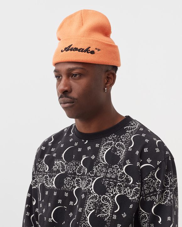 Awake SCRIPT LOGO BEANIE Orange - ORANGE