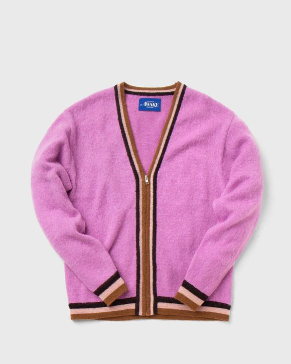 STRIPED MOHAIR CARDIGAN