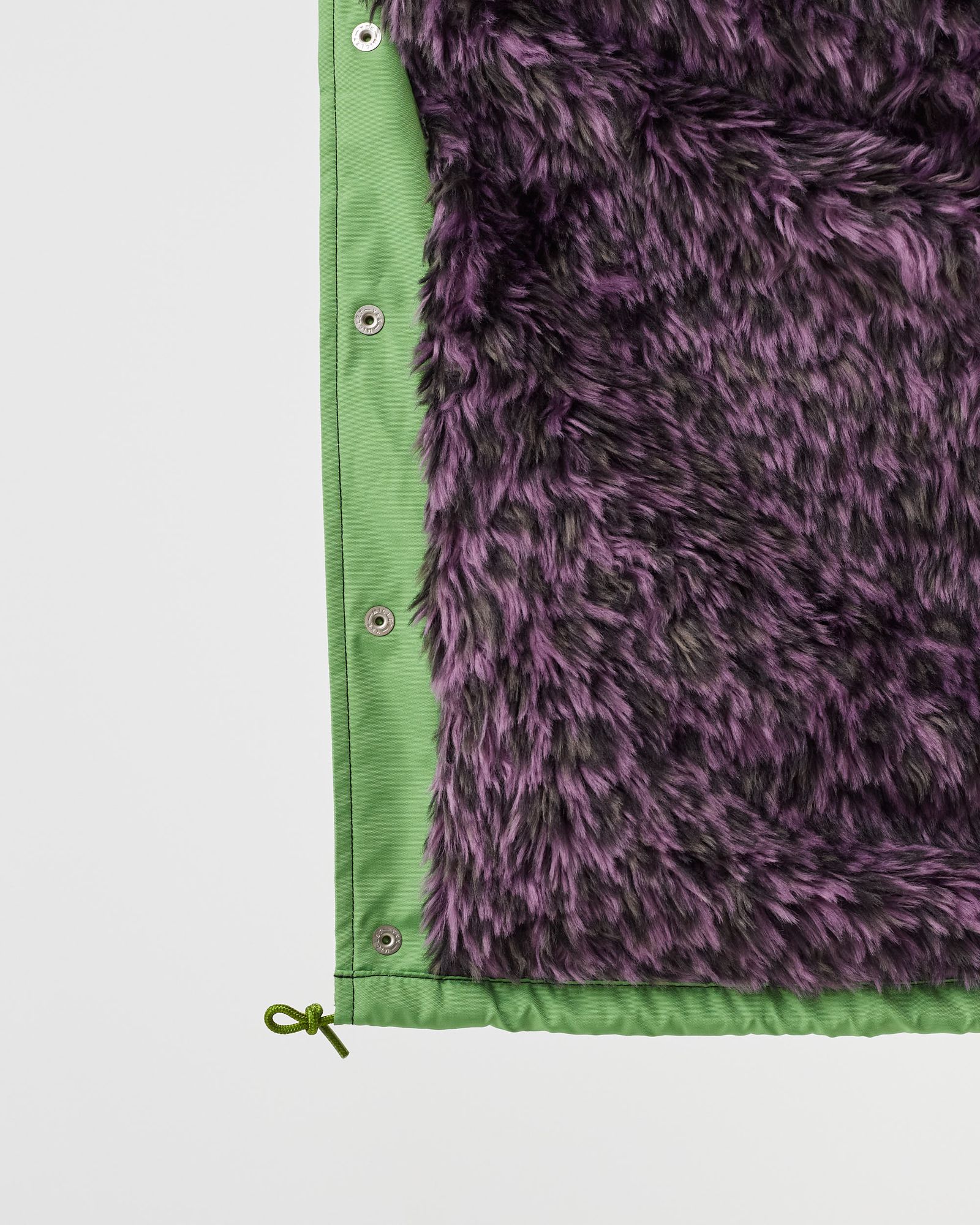 FAUX FUR LEOPARD LINED COACHES JACKET