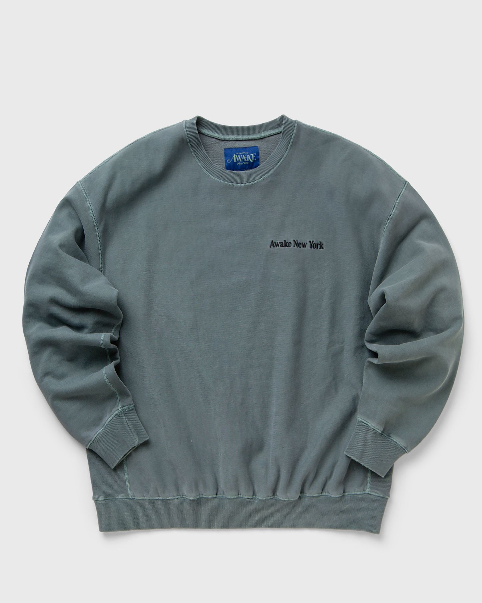 PIGMENT DYED EMBROIDERED CREWNECK SWEATSHIRT