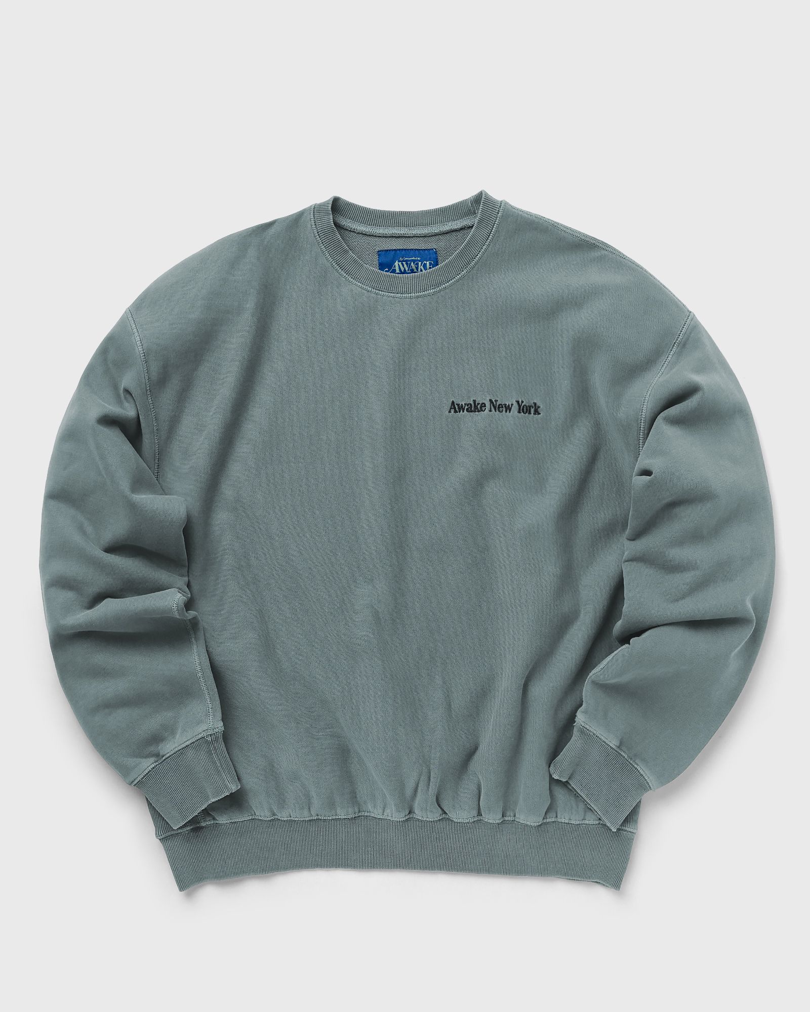 PIGMENT DYED EMBROIDERED CREWNECK SWEATSHIRT