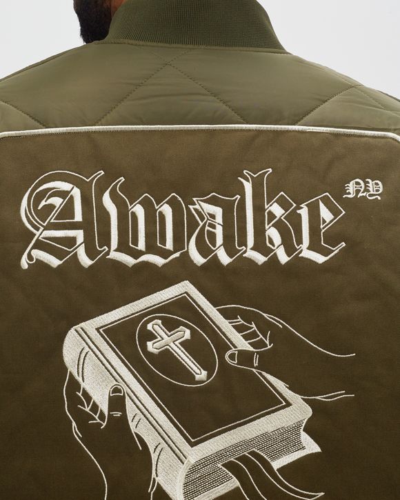 QUILTED PATCH BOMBER JACKET