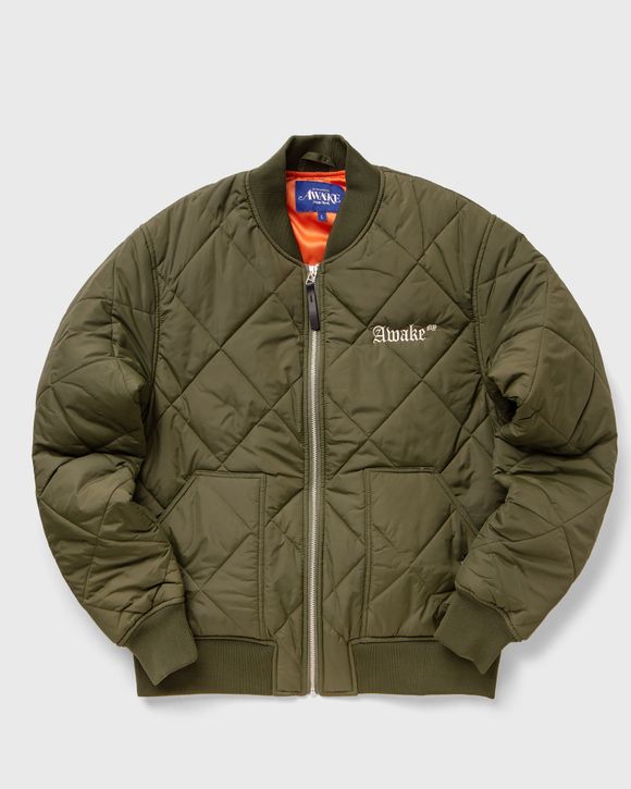 Awake QUILTED PATCH BOMBER JACKET Green | BSTN Store