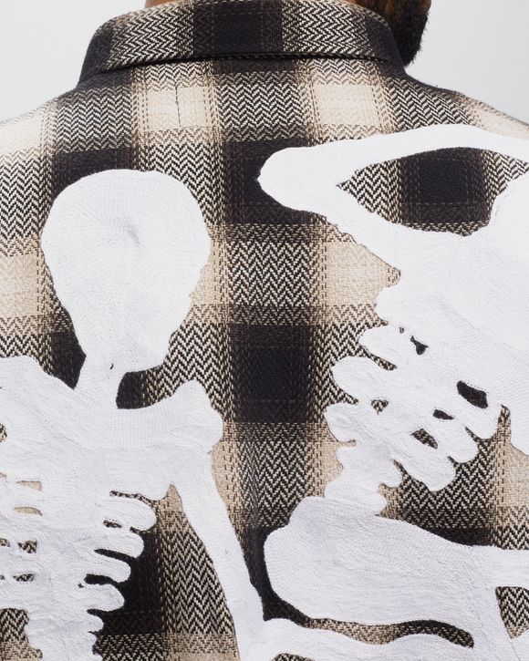 END AND BEGINNING EMBROIDERED FLANNEL