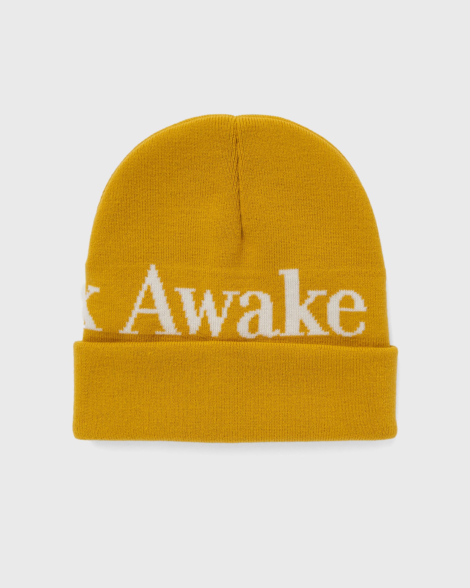 Awake - serif logo beanie men beanies yellow in größe:one size