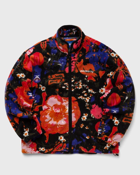 FLEECE FLORAL JACKET