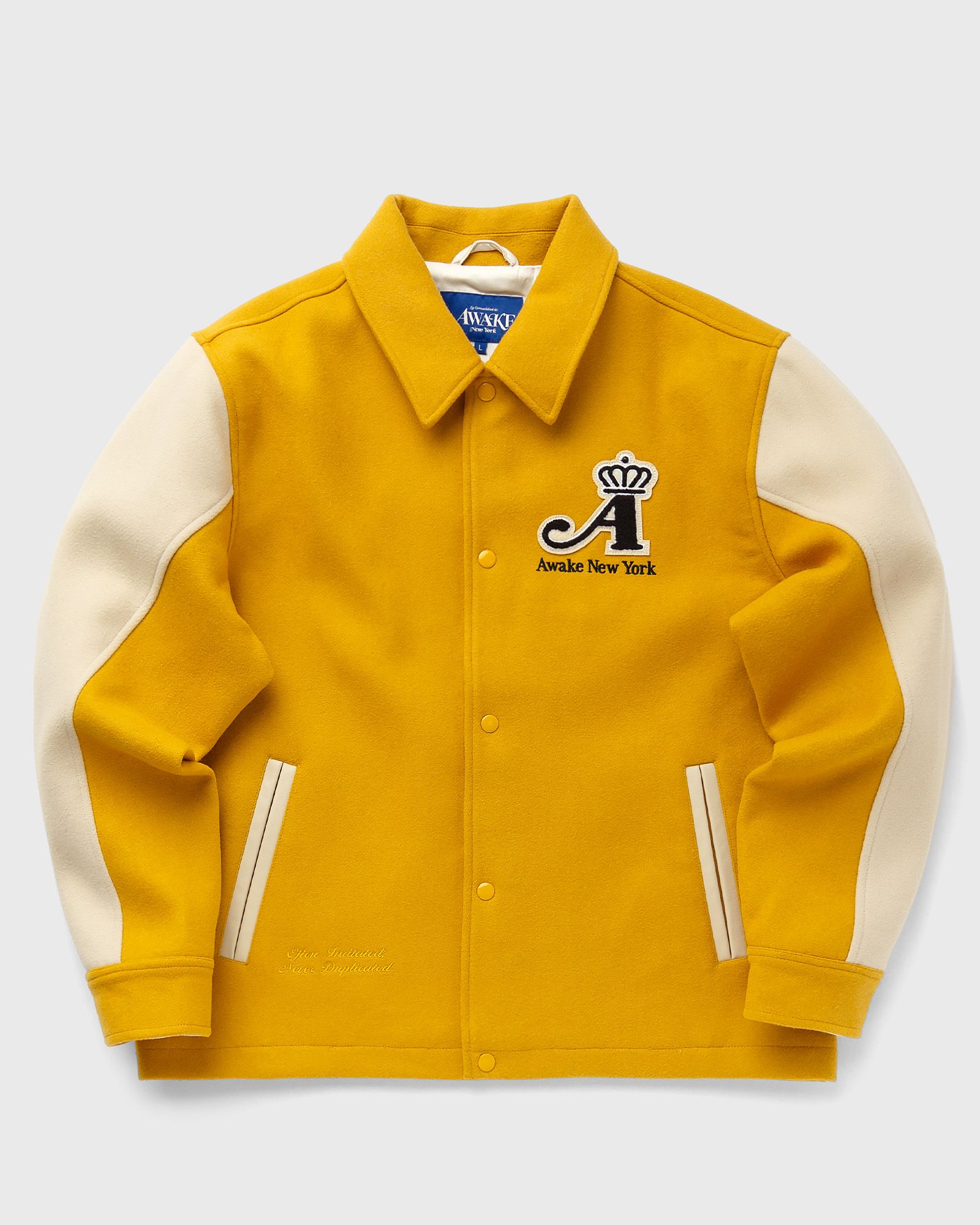 Awake - crown varsity jacket men bomber jackets|college jackets yellow in größe:xl