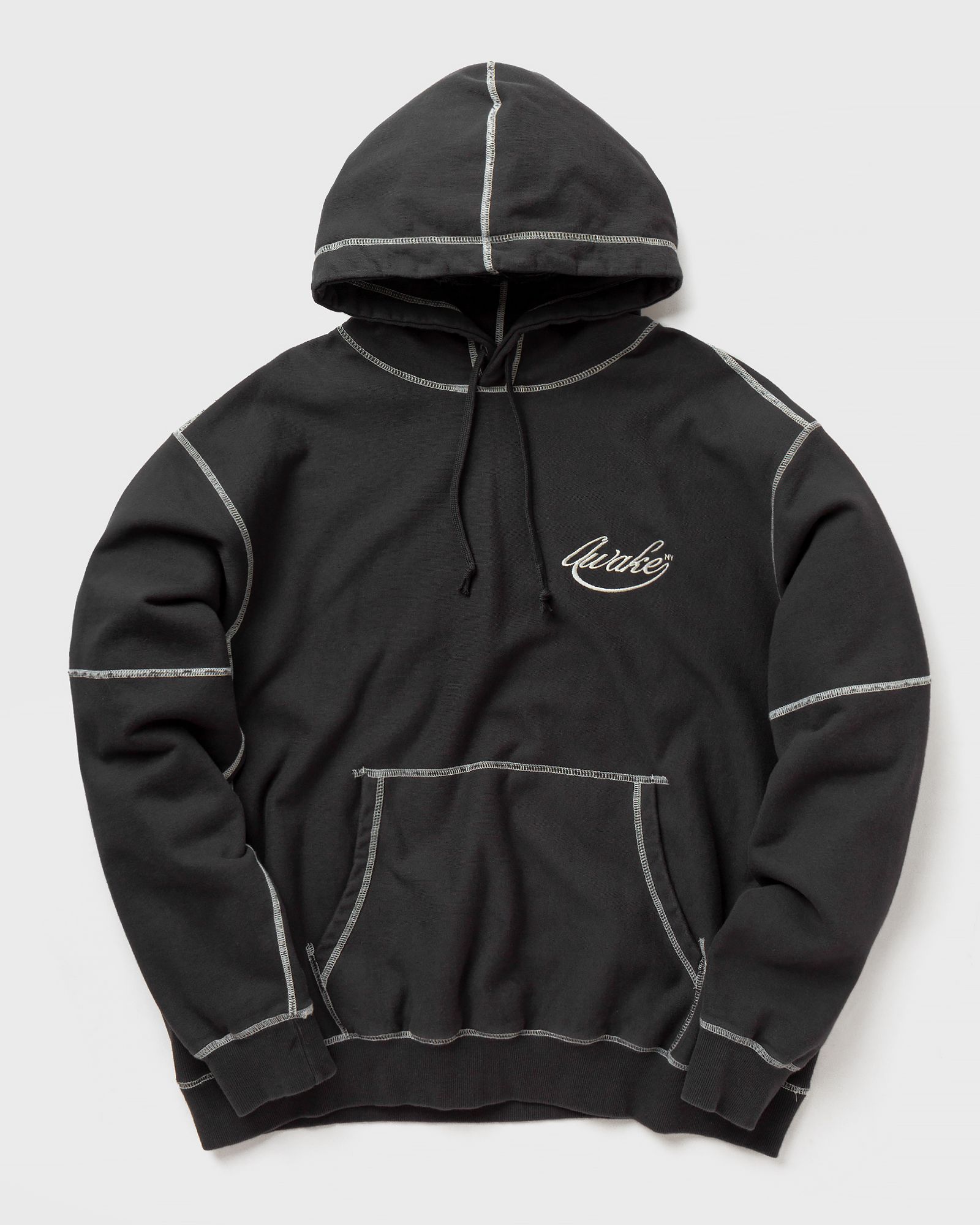 Contrast Stitch Script Logo Hoodie