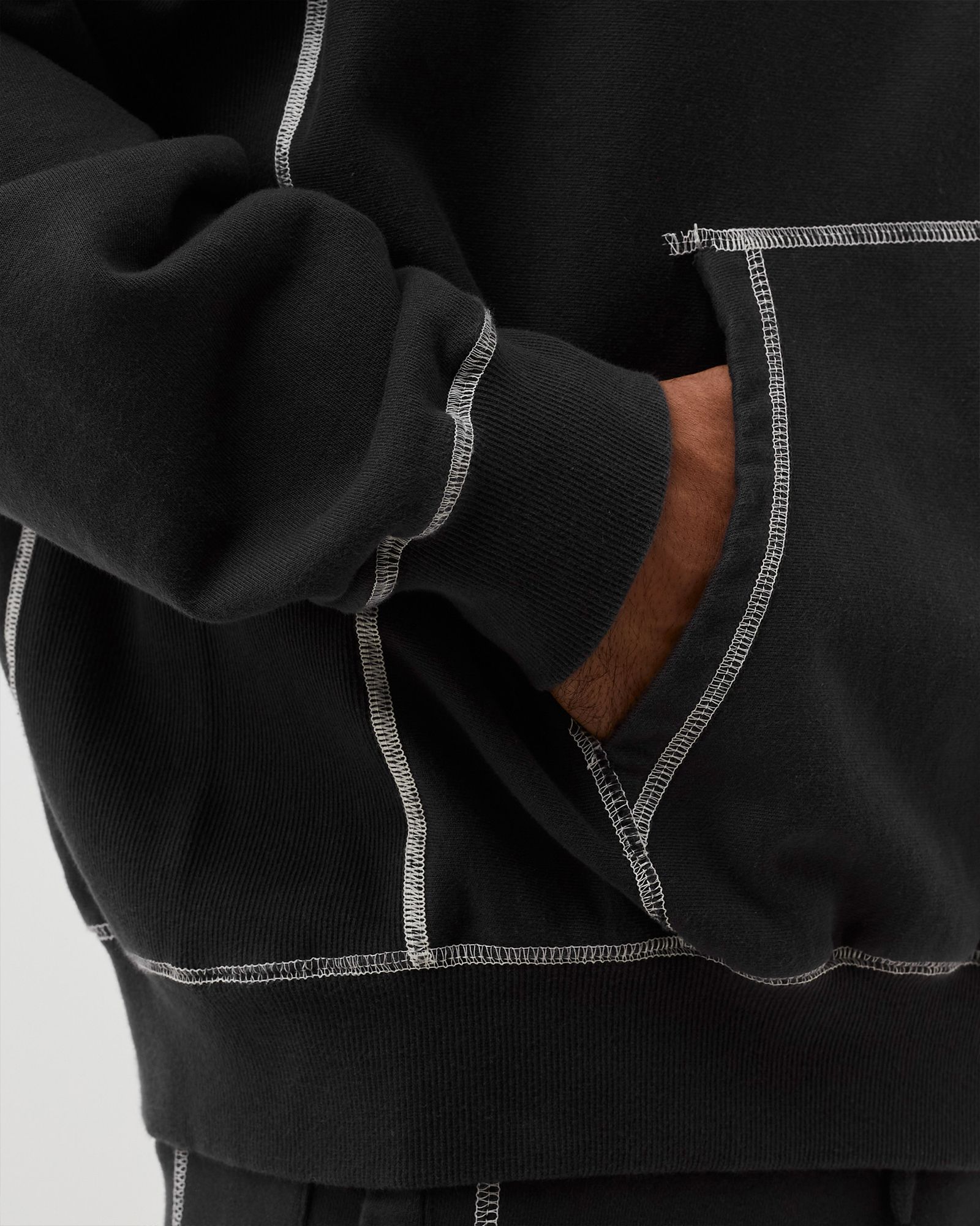 Awake Contrast Stitch Script Logo Hoodie Black | BSTN Store
