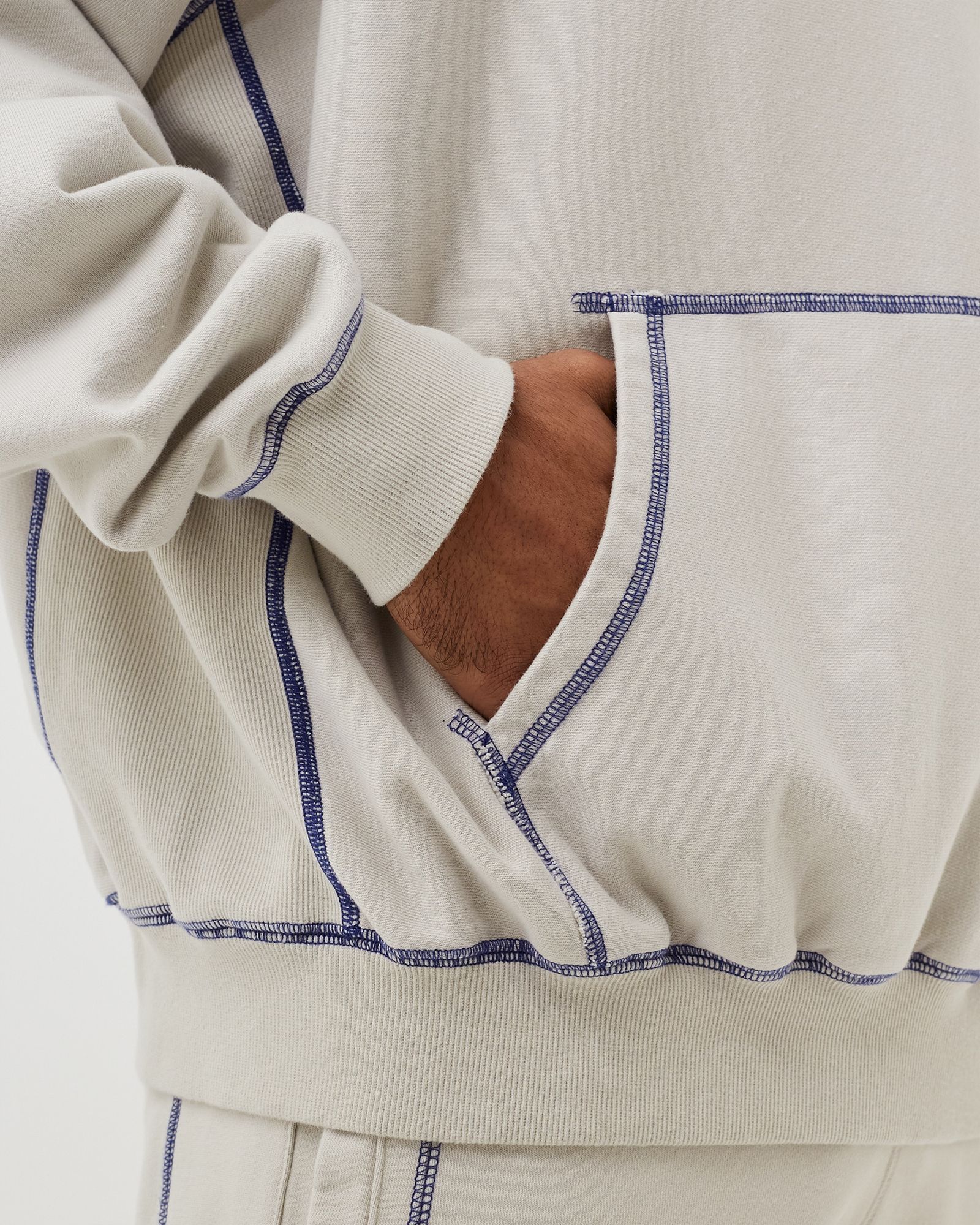 Contrast Stitch Script Logo Hoodie