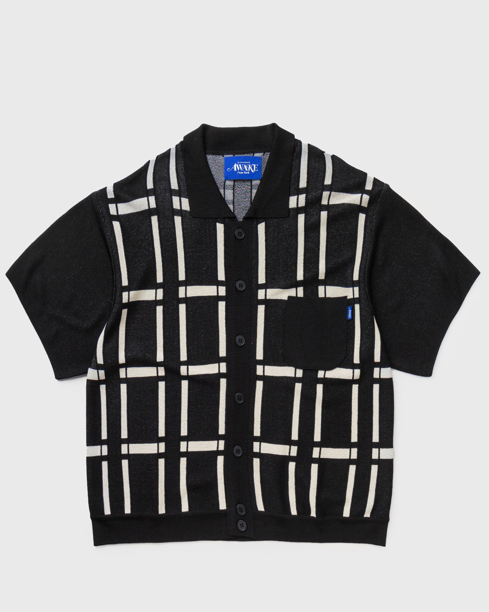 Windowpane Short Sleeve Cardigan