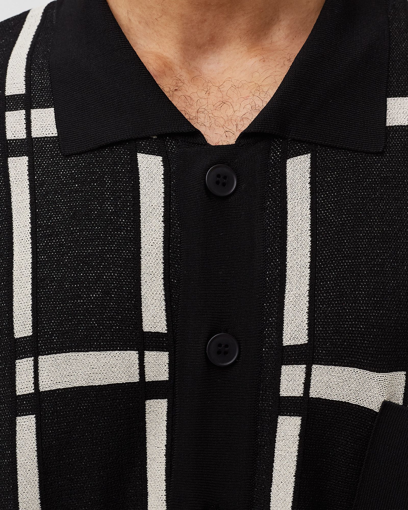 Windowpane Short Sleeve Cardigan