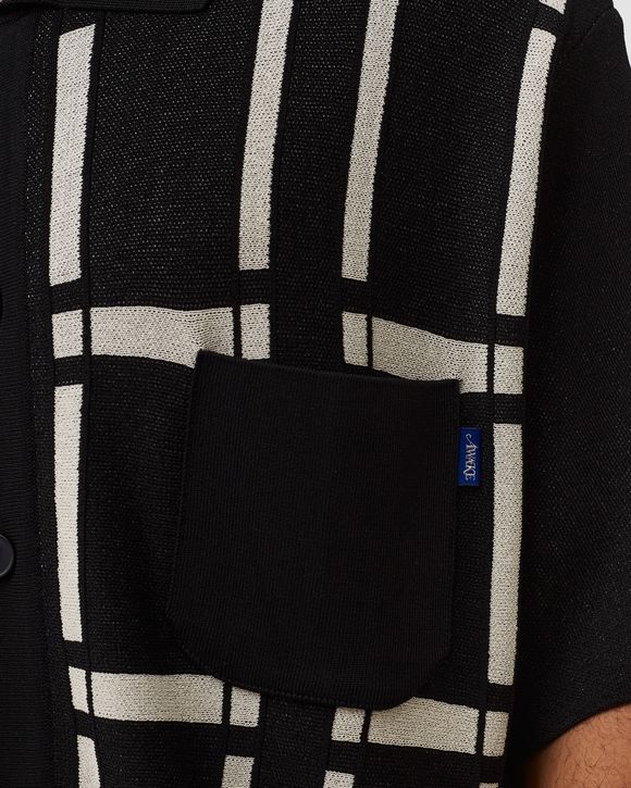 Windowpane Short Sleeve Cardigan