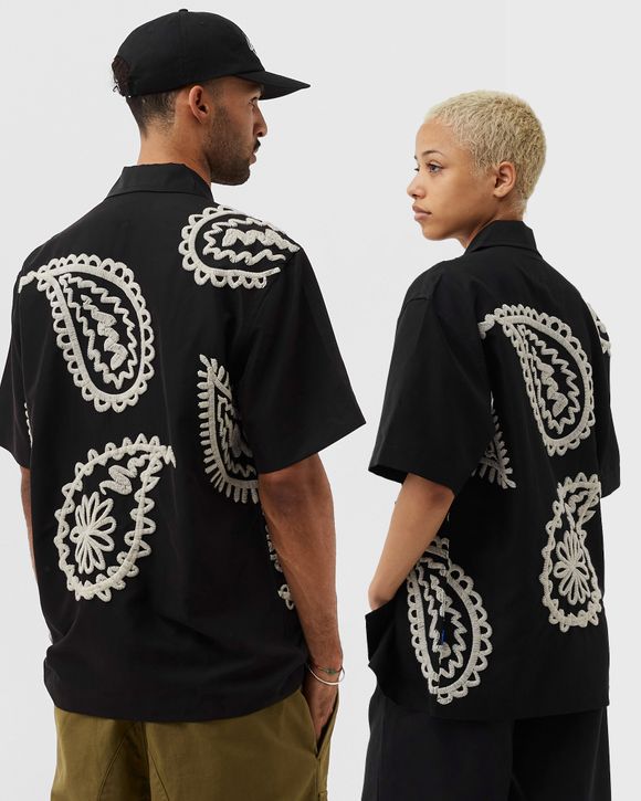 Embroidered Paisley Camp Shirt