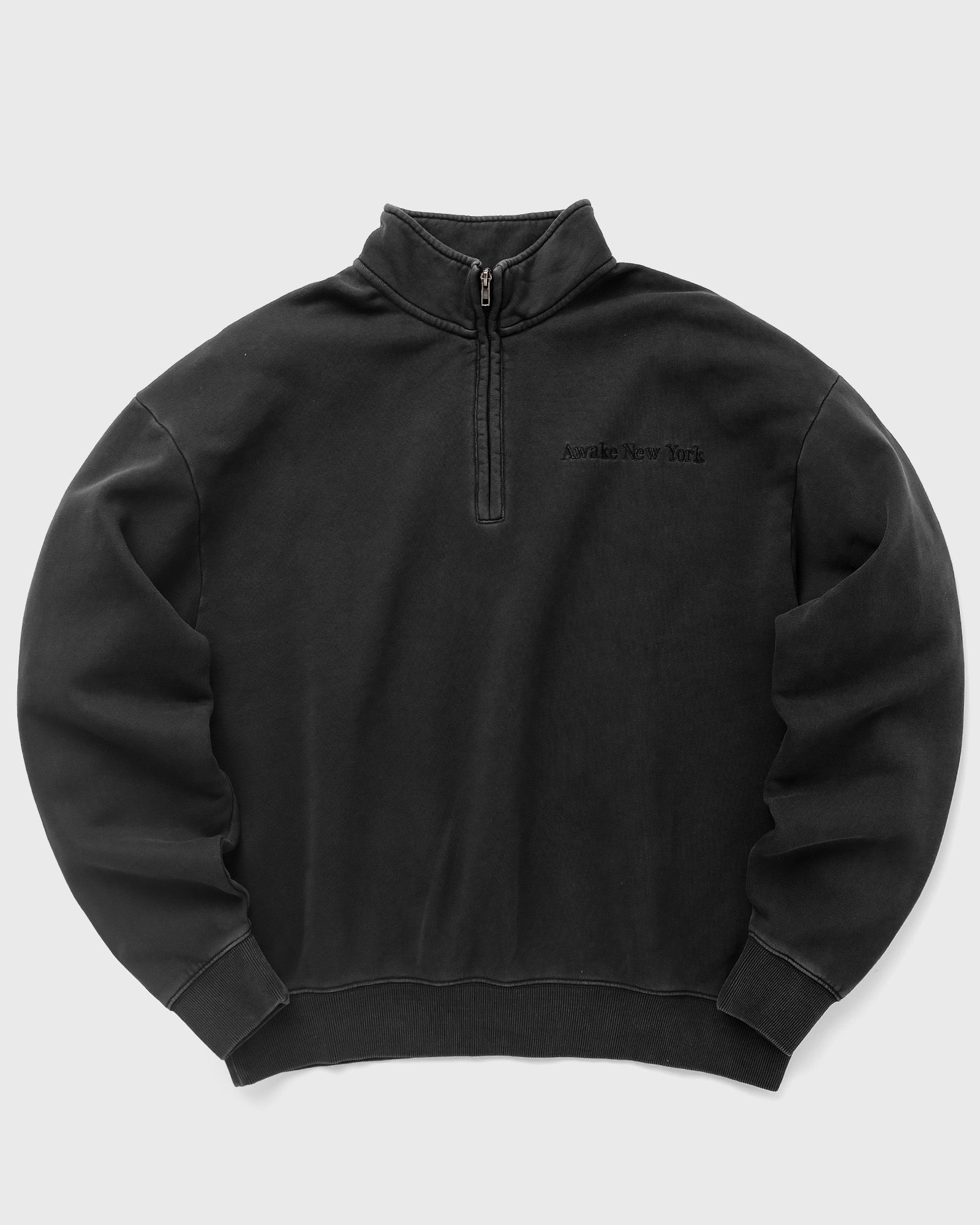 EMBROIDERED LOGO QUARTER ZIP SWEATSHIRT