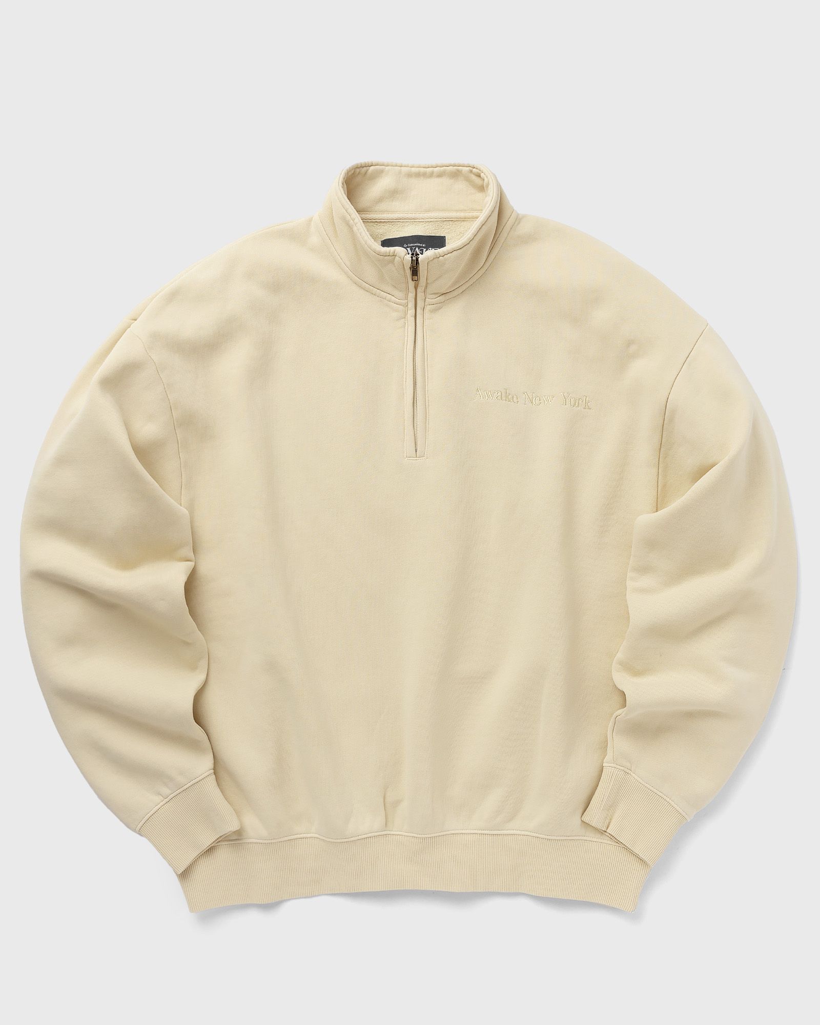 EMBROIDERED LOGO QUARTER ZIP SWEATSHIRT