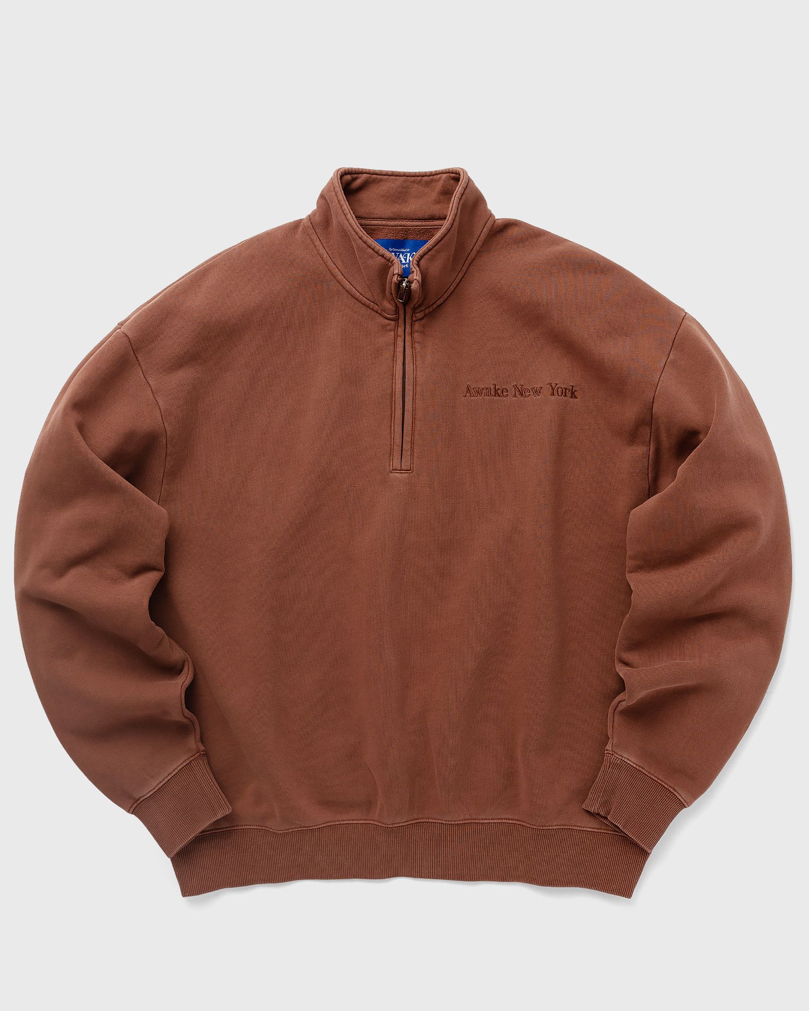 EMBROIDERED LOGO QUARTER ZIP SWEATSHIRT