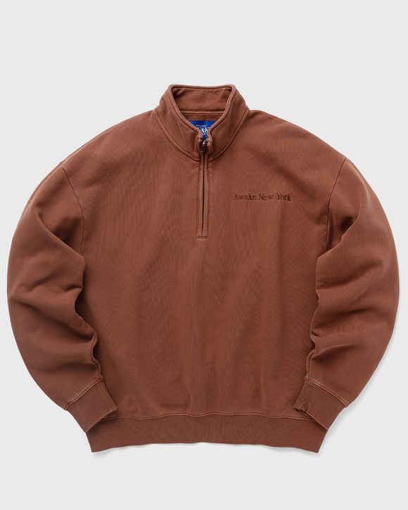 Brown quarter 2024 zip sweatshirt