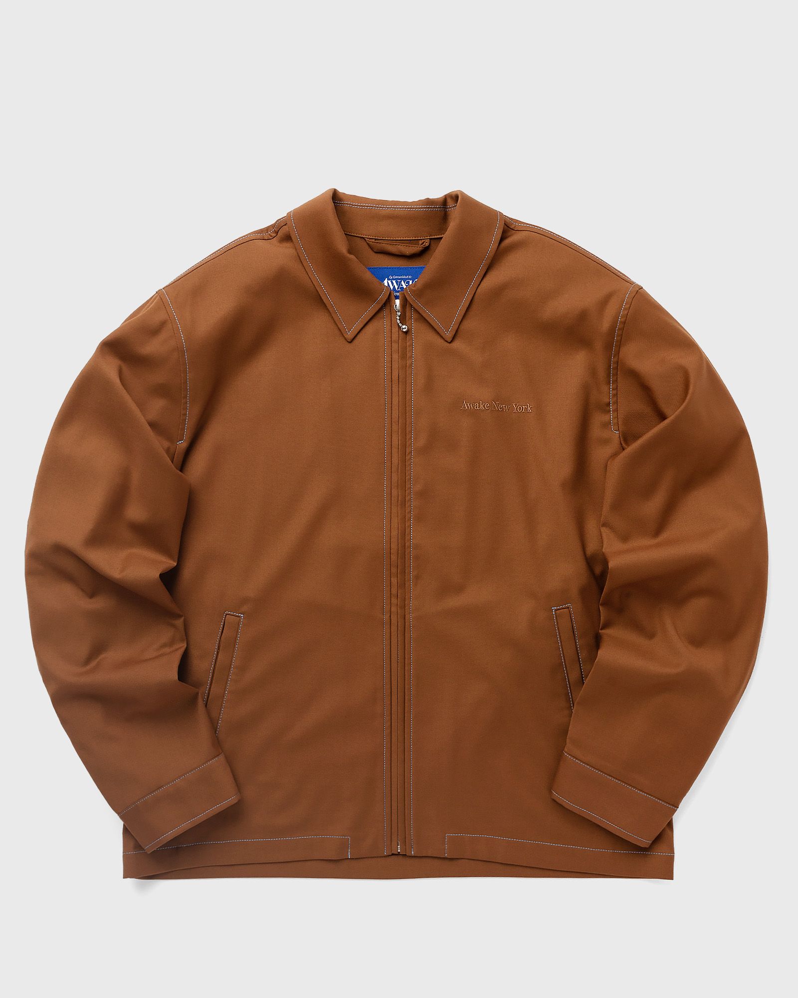 awake lightweight wool harrington jacket men overshirts